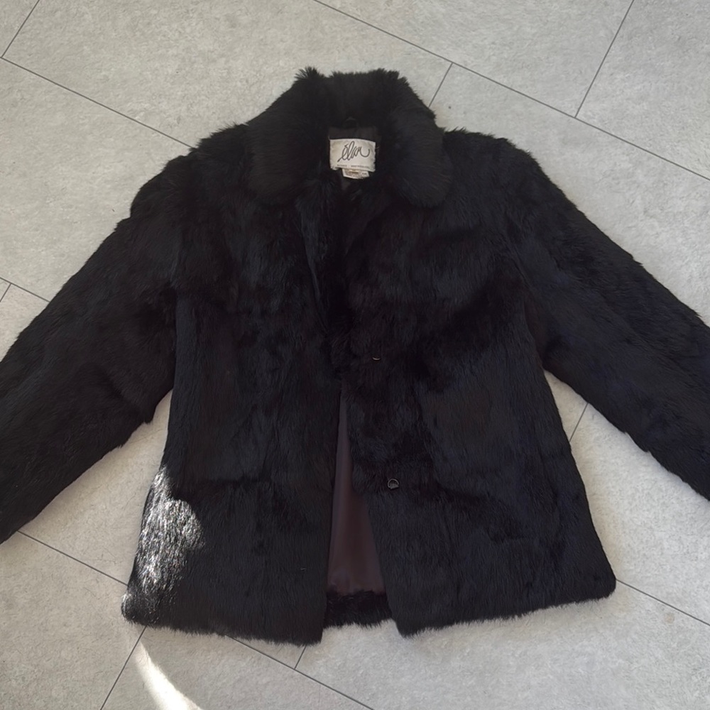 Elle Black Faux Fur Jacket
